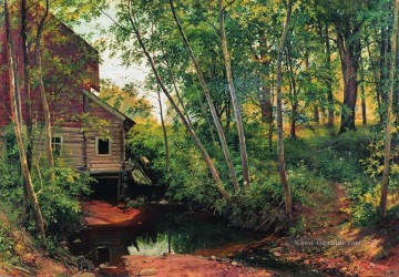 Gehölz Werke - Mühle im Wald preobrazhenskoe 1897 klassische Landschaft Ivan Ivanovich Bäume